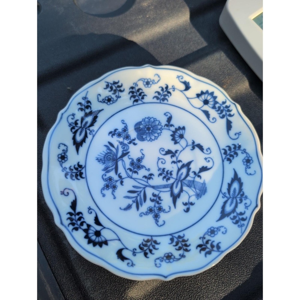 3 Blue Danube Bread Dessert Plates Blue Onion 6 3/4" from 1970's Rectangle stamp